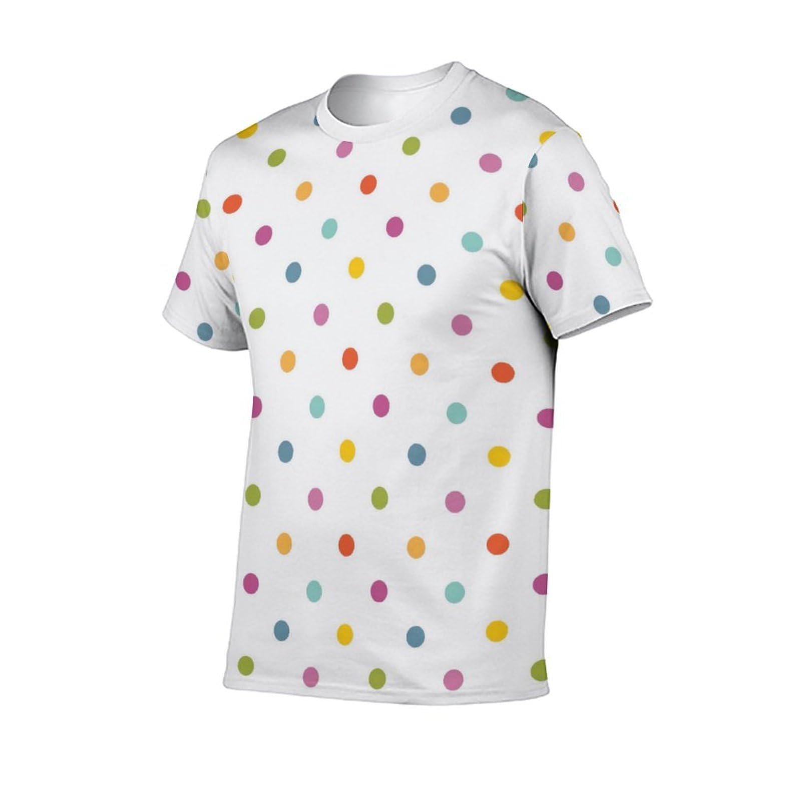 Amazon.co.jp: メンズ Tシャツ カラフル 水玉 ドット 半袖 大きい